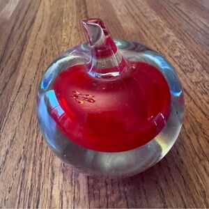 APPLE Shaped glass paperweight